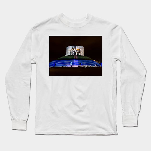 Clifford's Tower, York, Illuminations Long Sleeve T-Shirt by GrahamCSmith